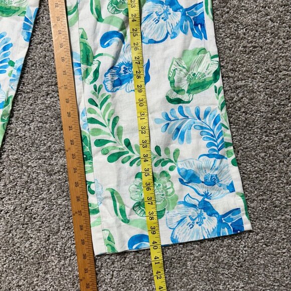 Tommy Bahama Womens L Casual Pants Floral Print Wide-Leg Tropical - Picture 8 of 9